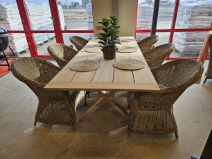 Utforska vårt breda utbud av eleganta utemöbler. Börja med charmiga matbord som skapar en inbjudande atmosfär för trädgårdsmiddagar och låt dina utemöbler bli en förlängning av ditt hem.